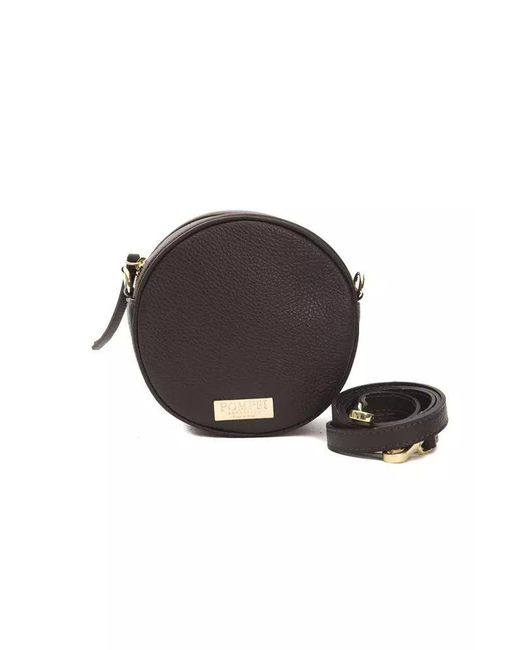 Pompei Donatella Gray Leather Women Crossbody Bag