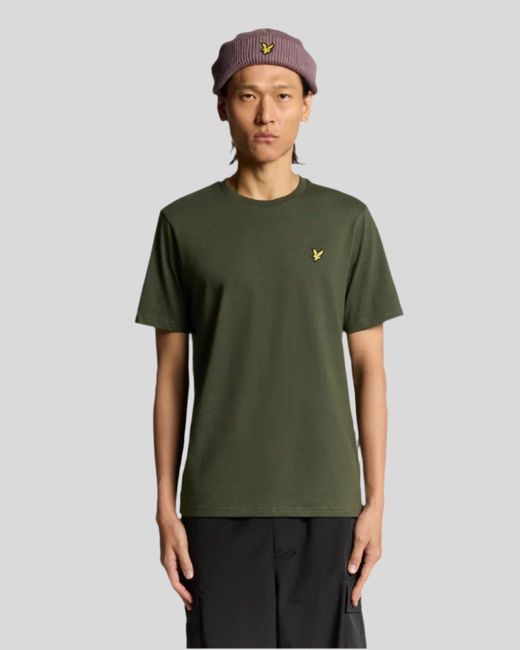 Lyle & Scott Green Cotton Crew Neck T-Shirt for men
