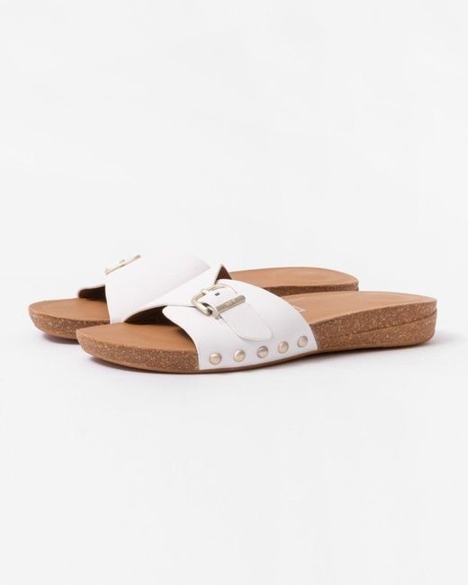 Fitflop Pink Iqushion Adjustable Buckle Leather Slides Colour: Urban 194