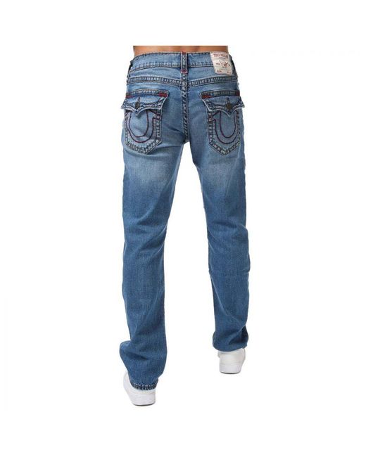 True Religion Ricky Super T Jeans Met Rechte Pijpen Voor , Denim in het Blue voor heren