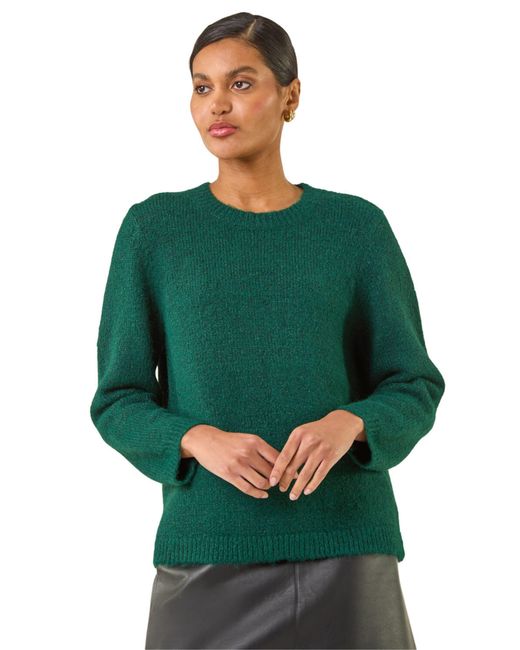 Roman Green Bow Back Metallic Knit Jumper