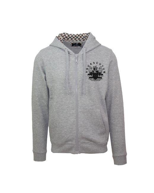 Aquascutum Gray Zp + Hoody S for men