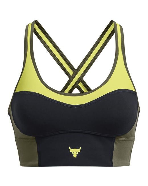 Under Armour Blue Hg Compression Fit Scoop Neck Sports Bra
