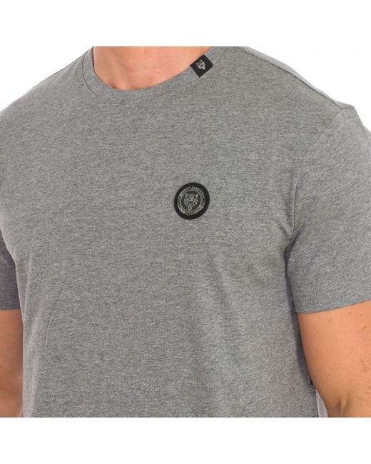 Philipp Plein Gray Tips401 Short Sleeve T-Shirt for men