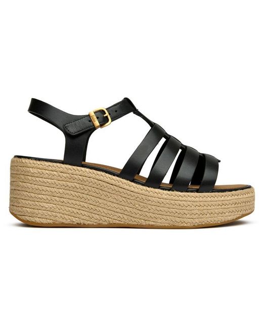 Fitflop Espadrille Flatform Sandalen in het Black