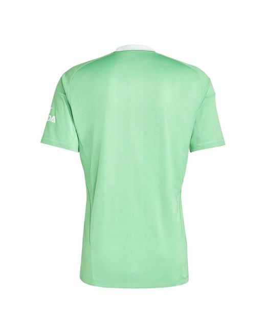 Adidas Green Afc 3 Goalkeeper Wordmark Crew Neck Jersey for men