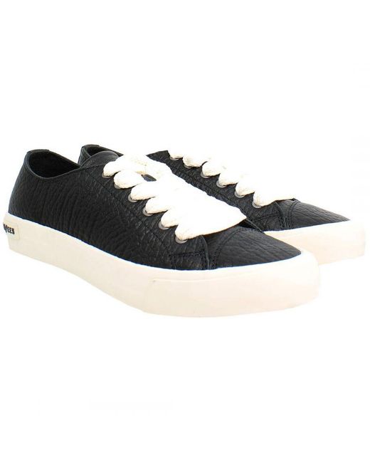 Seavees Black Crosby Plimsolls