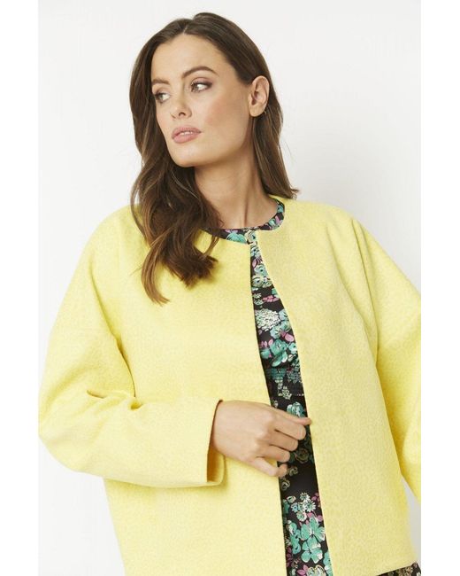 Jayley Yellow Faux Suede Jacket
