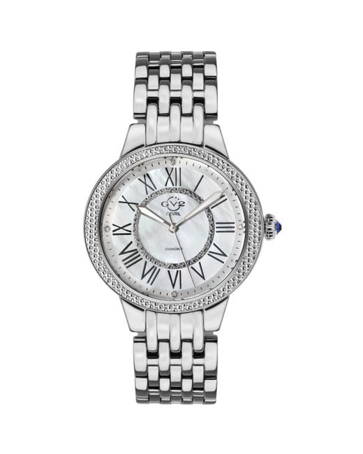 Gv2 White Astor Ii Dial Stainless Steel Watch