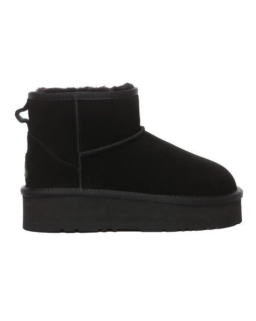 EverAu Australia Black Ever Au Dusky Leather Platform Short Boots