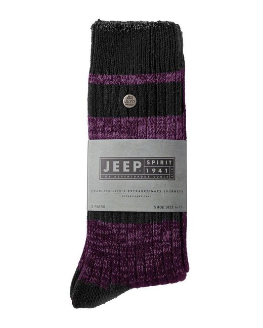 Jeep Purple Cotton Dress Socks for men