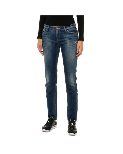 Armani Blue Long Worn Effect Denim Pants 3Y5J28-5D1Mz