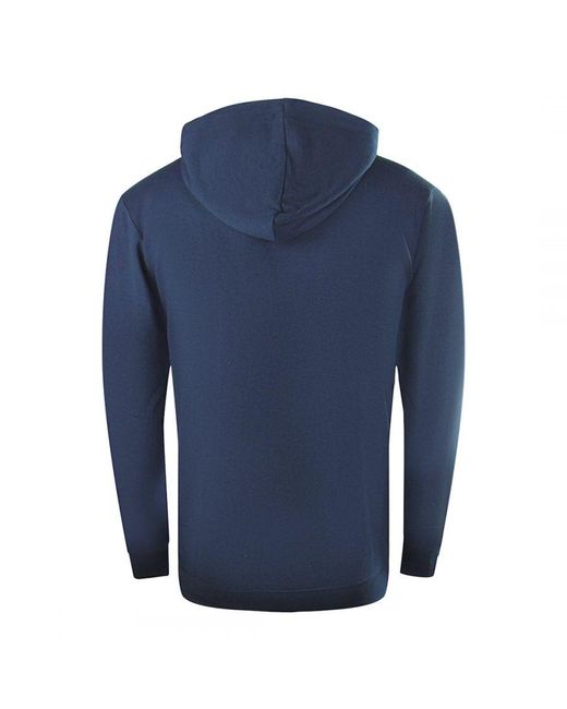 Roberto Cavalli Blue Tiger Logo Hoodie Cotton for men