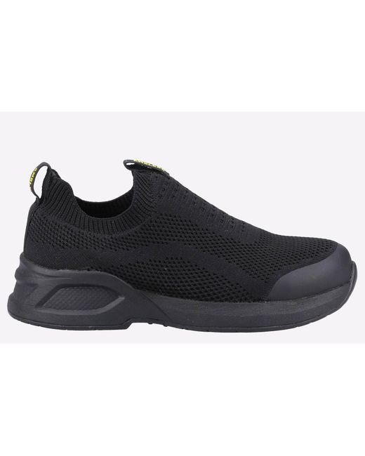 Amblers Safety Black 609 Leather Trainers for men