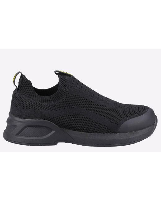 Amblers Safety Black 609 Leather Trainers for men