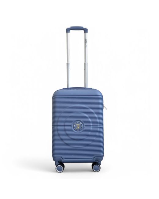 Infinity Leather Blue Hartschalen-Abs-Kabinenkoffer 56 X 35 X 20 Cm, Gepäck, Passend Für Easyjet, Ryanair