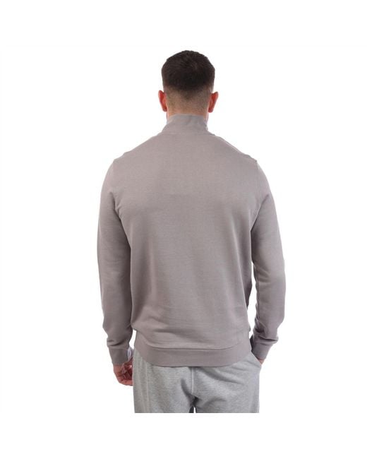 Lyle & Scott Gray Loopback Quarter Zip Sweatshirt for men
