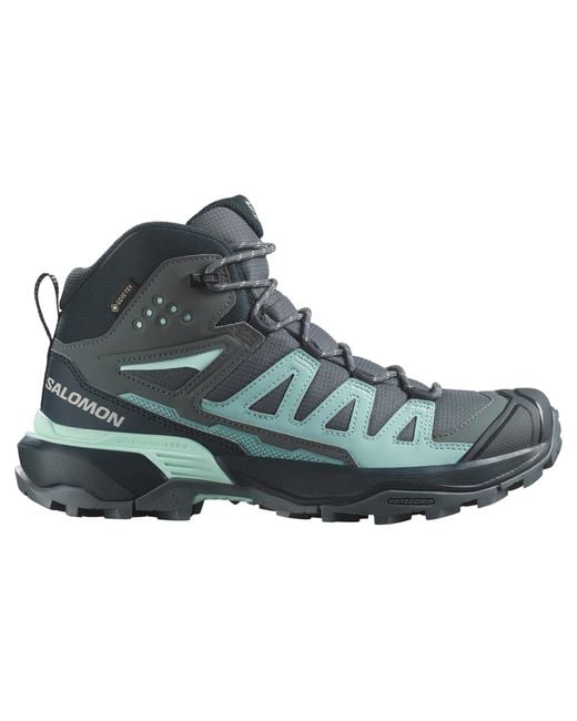 Salomon Blue Walking Boots X Ultra 360 Mid Gore Tex Waterproof Lace Up