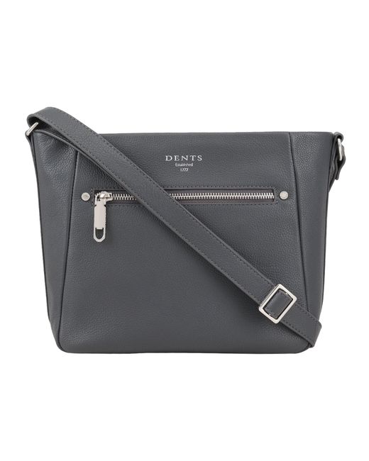 Dents Gray Chester Leather Handbag