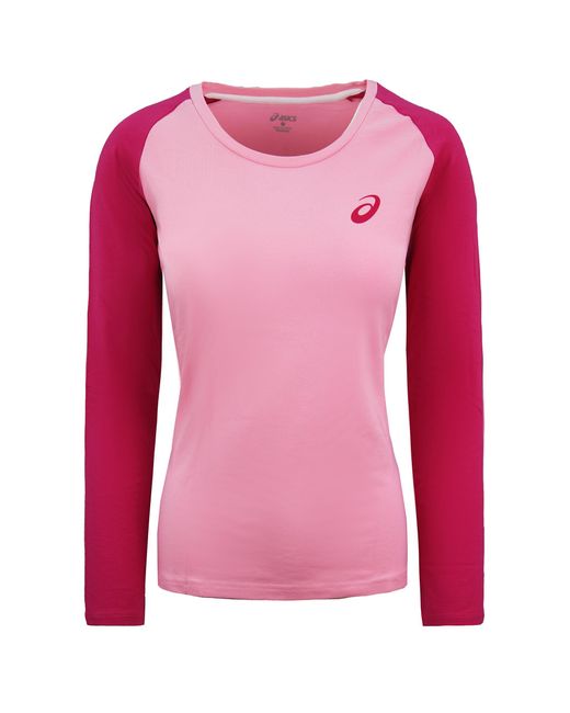 Asics Pink Essentials Colourblock Top Cotton
