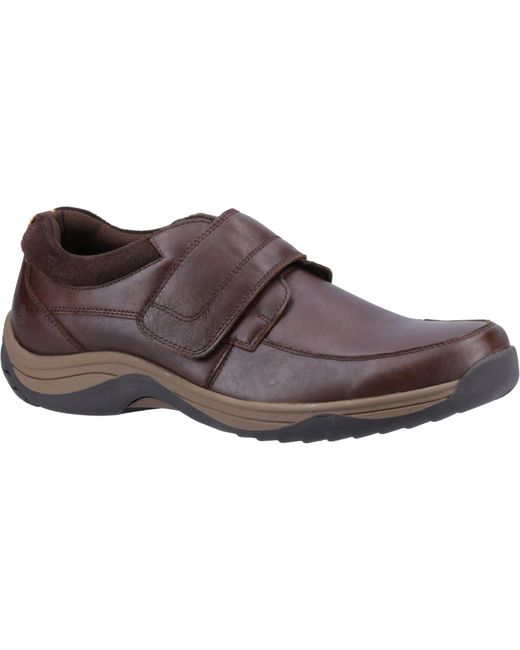 Hush Puppies Brown Douglas Leather Coffee Moccasins Shoes for men
