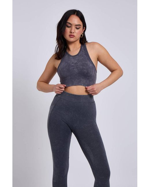 Urban Bliss Blue Acid Padded Sports Bra