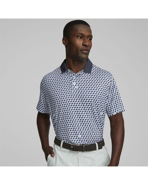 PUMA Blue Mattr Love/H8 Golf Polo Shirt for men