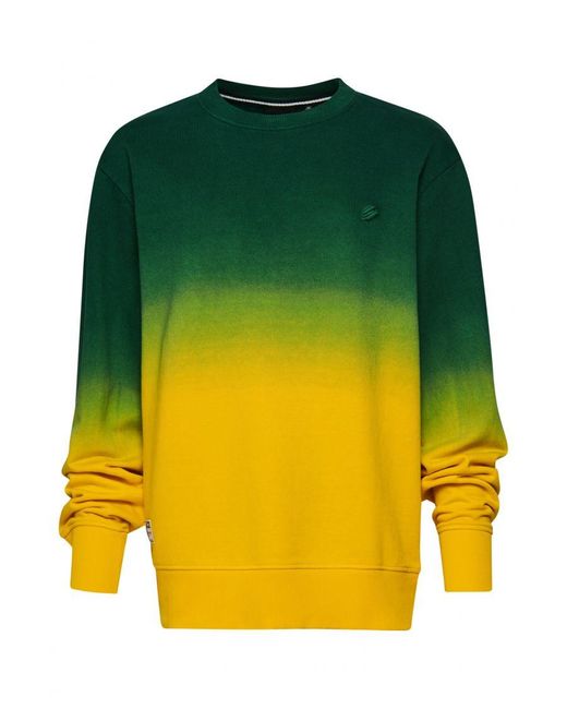 Superdry Yellow Dip Dye 2.0 Sweatshirt Cotton