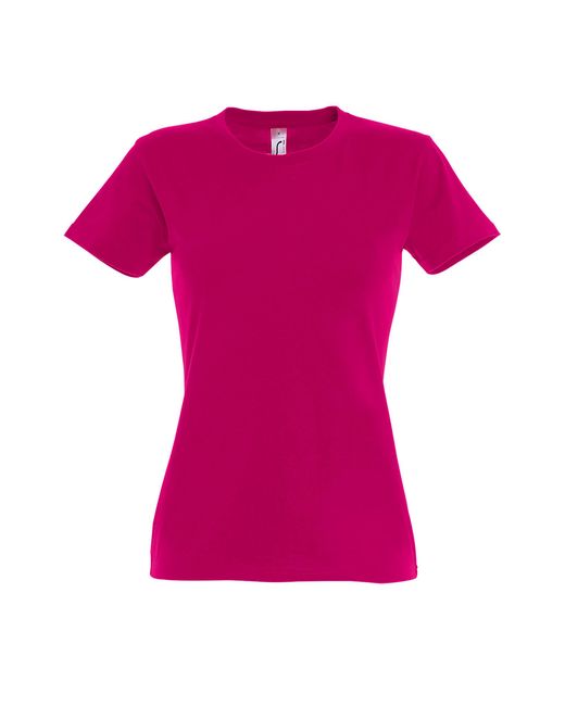 Sol's Purple Ladies Imperial Heavy Short Sleeve T-Shirt Cotton
