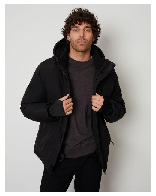 Threadbare Black 'Cambio' Microfleece Lined Hooded Ski Jacket for men
