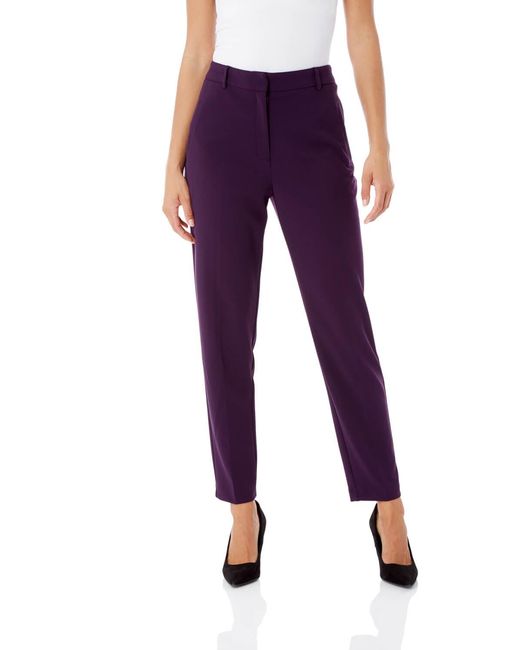 Roman Petite Purple Short Straight Leg Stretch Trouser