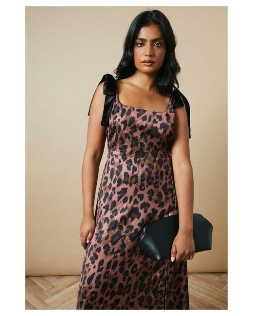 Oasis Leopard Print Sheath Dress Dresses Hidden Leopard Ruched