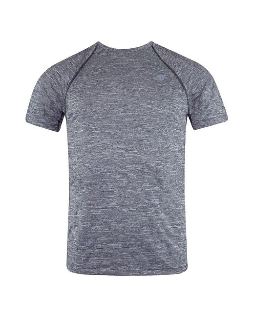 New Balance Gray Short Sleeve Crew Neck Tenacity T-Shirt Mt81095 Hc for men