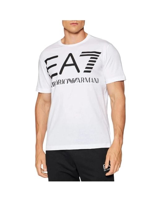 Emporio Armani White Ea7 6Kpt23 T Shirts Crew Neck Tee Casual Summer Cotton Tops for men