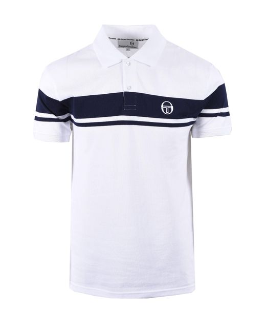 Sergio Tacchini White Young Line Polo/Maritime Cotton for men