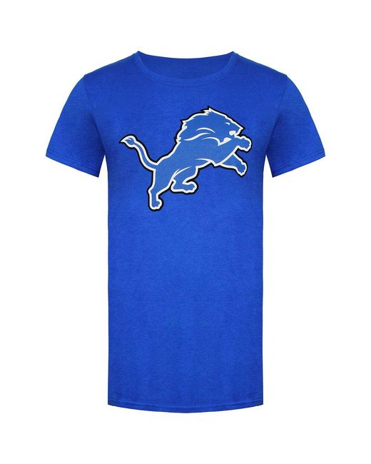 Fanatics Blue Detroit Lions T-Shirt Cotton