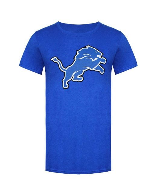Fanatics Blue Detroit Lions T-Shirt Cotton
