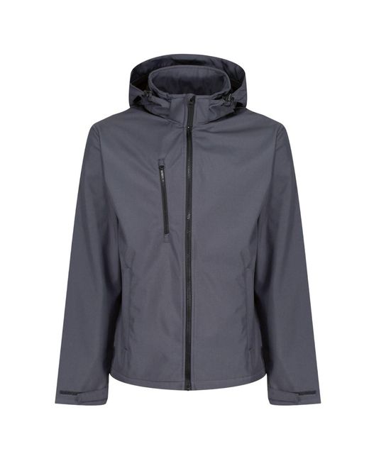 Regatta Gray Professional Venturer Softshell 3 Layer Hooded Jacket (Seal/ for men