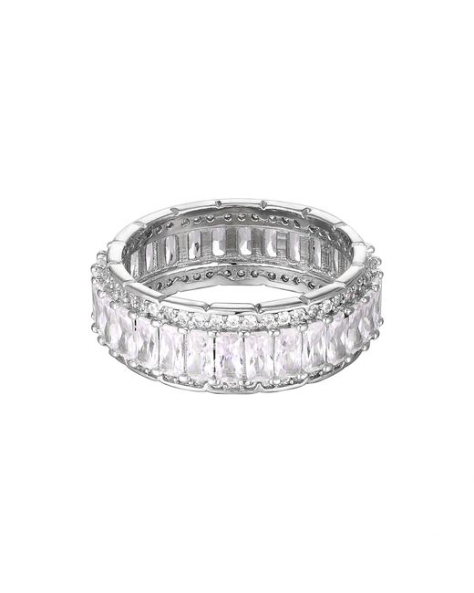 The Jewellery Stockroom White Sterling Baguette Cubic Zirconia Eternity Ring