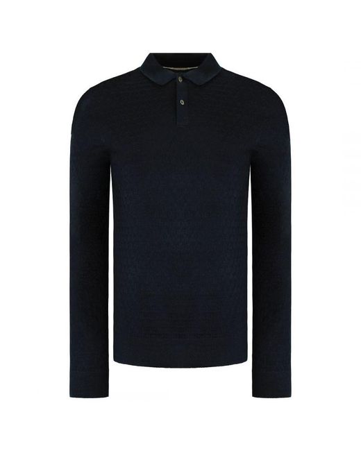 Ted Baker Blue Morar Knitted Polo Shirt for men
