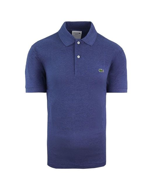 Lacoste Blue Classic Fit Cobalt Polo Shirt Cotton for men