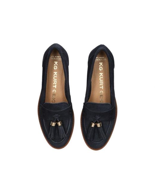 KG by Kurt Geiger Blue Leather Mia Loafers