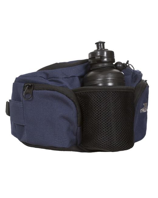 Trespass Black Vasp Bumbag Waistbag Hippack With Drinks Bottle for men