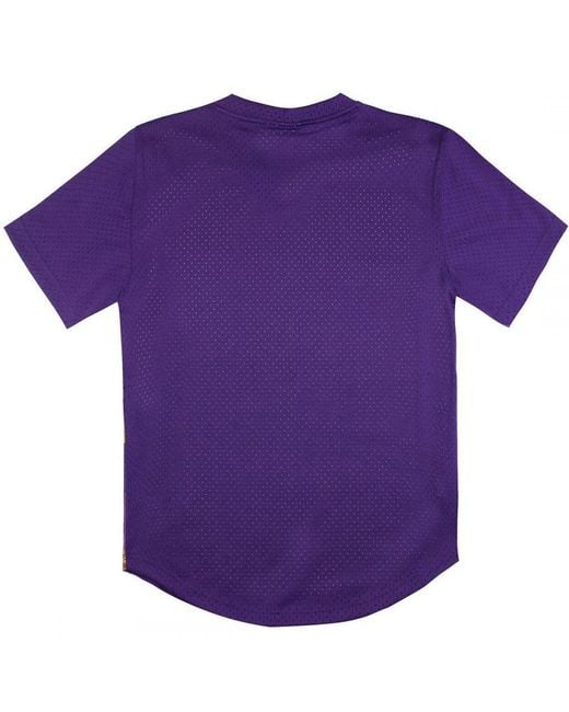 Mitchell & Ness Purple Los Angeles Lakers Winning Short Mesh T-Shirt for men