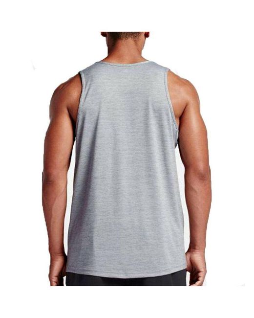 Nike Gray Embroidered Swoosh Vest Tank for men