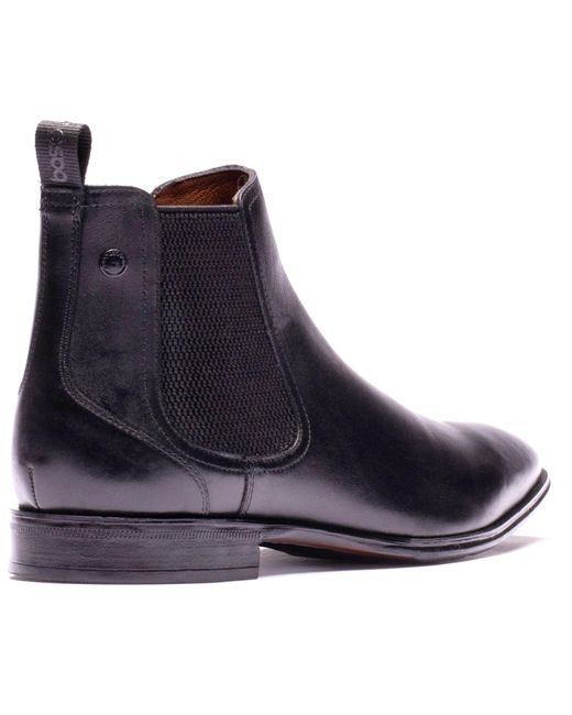 Base London Blue Ellison Leather Boots for men
