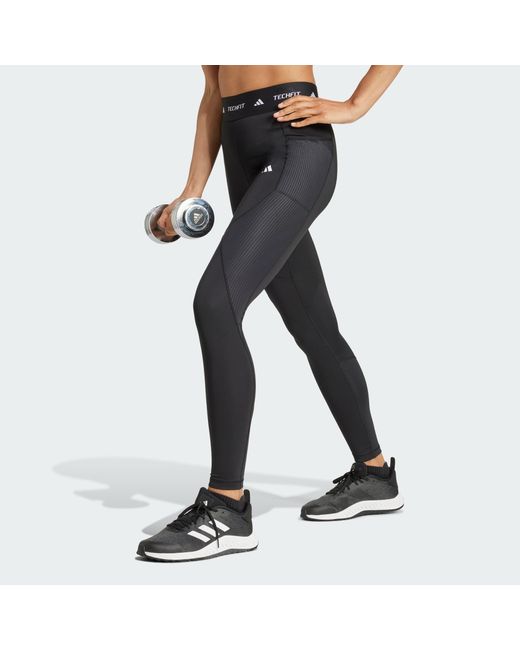 Adidas Black Techfit Cold.Rdy Full-Length Leggings