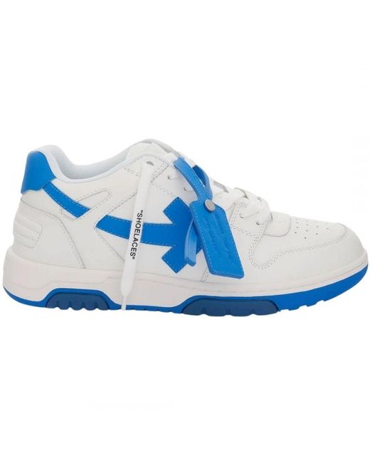 Off-White c/o Virgil Abloh Blue Off- Tag Out Of Office Calf Leather Sneakers for men