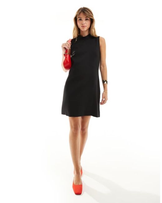 Closet Black Sleeveless High Neck Mini Dress