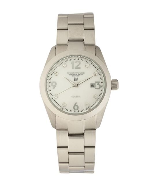River Woods Metallic Mother Of Pearl Watch
